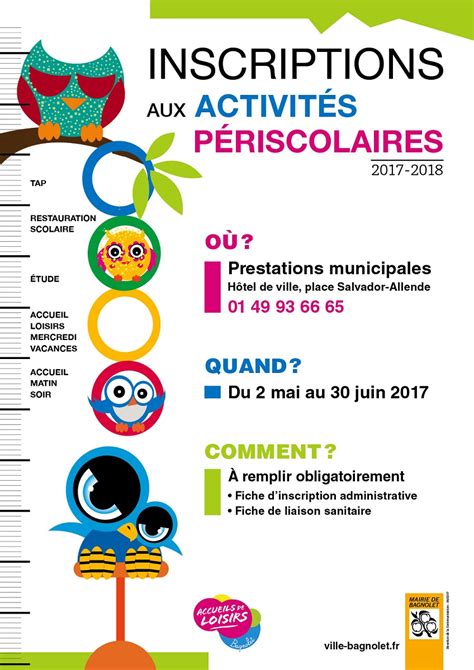 Les inscriptions aux activités périscolaires