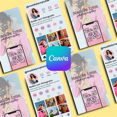 Instagram Business Card Design Template Editable Canva - Etsy