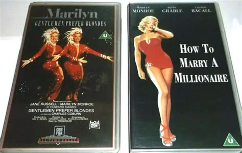 2 MARILYN MONROE FILMS How To Marry A Millionaire Gentlemen Prefer