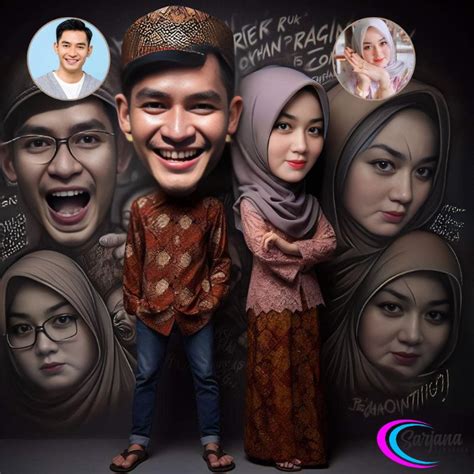 Jual Edit Foto Karikatur Pasangan Hijab Shopee Indonesia