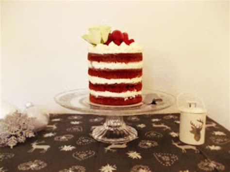 Red velvet naked cake aux framboises aux couleurs de Noël Recette