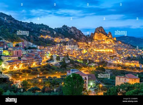 gagliano castelferrato sicily italy  dusk stock photo alamy