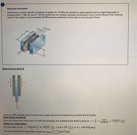 Solved Required Information Two Blocks Of Rubber B With A