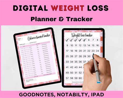 Weight Loss Planner Digital, Weight Loss Tracker Goodnotes, My Weight