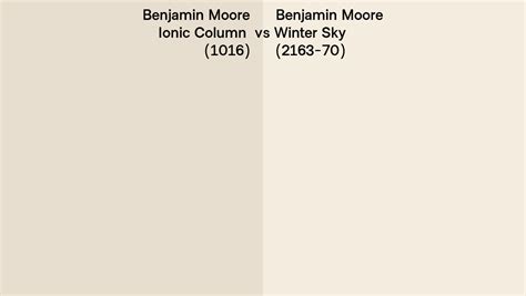 Benjamin Moore Ionic Column Vs Winter Sky Side By Side Comparison