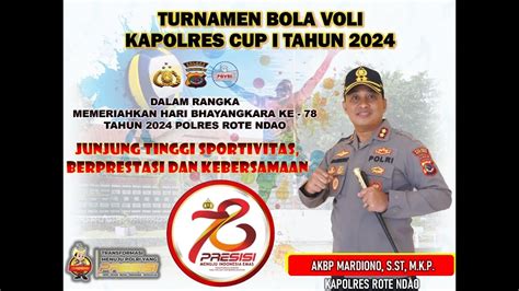 Smk Lobalain Vs Sma Rote Timur Turnamen Bola Voli Kapolres Rote Ndao