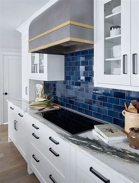 Bringing Elegance To The Kitchen With Blue Tile Backsplashes - Home Tile Ideas