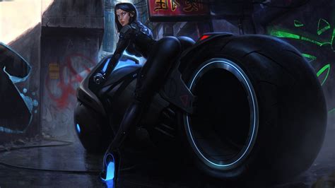 1920x1080 Tron Bike Anime Girl Laptop Full HD 1080P HD 4k Wallpapers, Images, Backgrounds ...