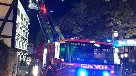 Feuerwehr Einsatz in Soest Brand in der Gaststätte Osterkamp