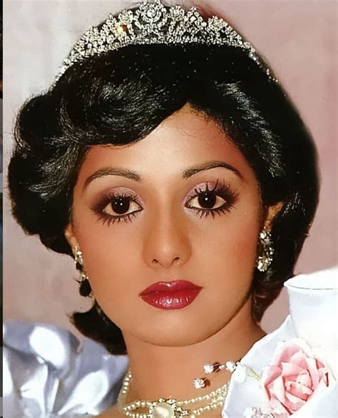 Sridevi Princess Sridevi In A Vintage 80s Gown Tiara And Makeup