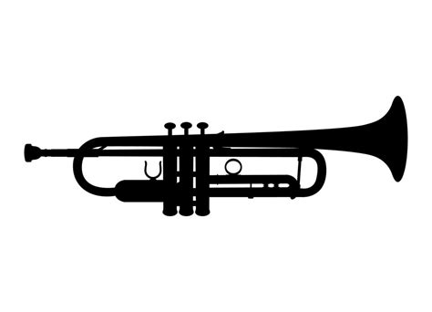 Trumpet Silhouette, cornet, Horn Brass musical instrument 11511586 Vector Art at Vecteezy