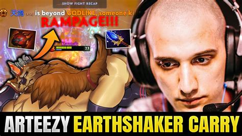 ARTEEZY Earthshaker RAMPAGE Carry Safelane YouTube