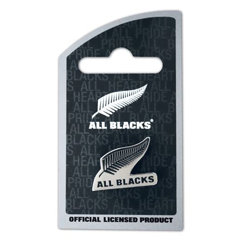 2023 All Blacks Rugby Fern Logo Pin - Silver - NZ Post Collectables