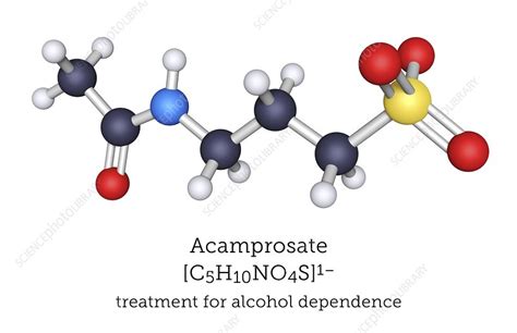 Acamprosate alcoholism treatment molecule - Stock Image - C039/4537 ...