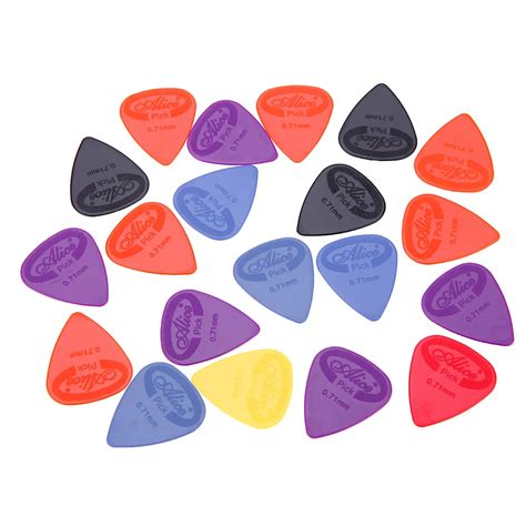 20pcs 0.71mm Acoustic Guitar Picks Projecting Nylon Guitar Pick ...