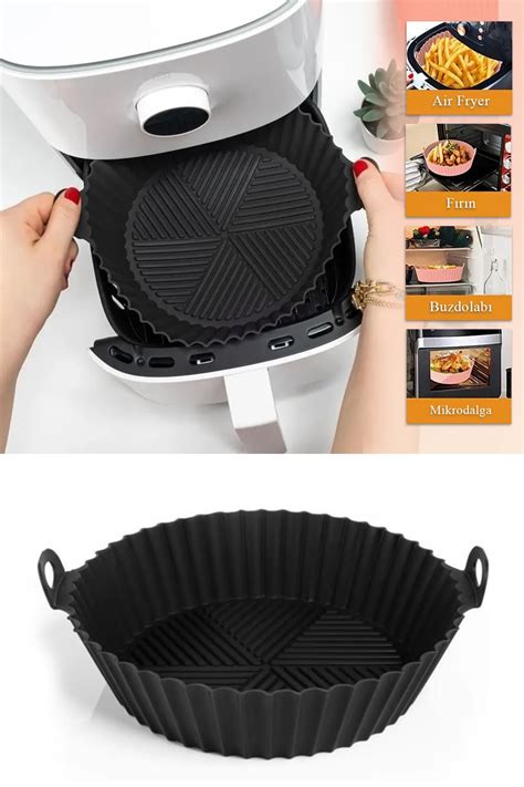 Meleni Home Airfryer Silikon Pişirme Kalıbı Hava Fritözü Pişirme Kabı