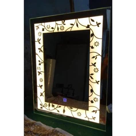 Rectangular Multicolor 8mm LED Float Glass Mirror At Rs 1800 Piece In