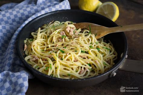 Spaghetti Mit Thunfisch Und Kapern Madame Cuisine