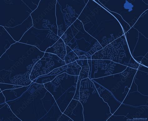 Mullingar Dark Blue Vector Map Boundless Maps