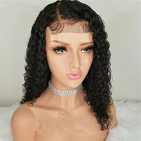 4x4 Closure Curly Human Hair Wigs Pre Plucked Lace Front Wig Remy Natural Short Gem Brazilian