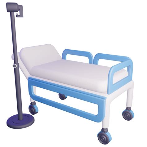 3D Hospital Bed Isolated Object With High Quality Render 12916298 PNG