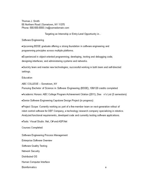 Software Engineering Fresher Resume How To Draft A Software