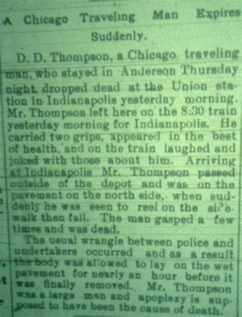 Indiana News From the Past: Obits Jan 14 & Jan 17 1897