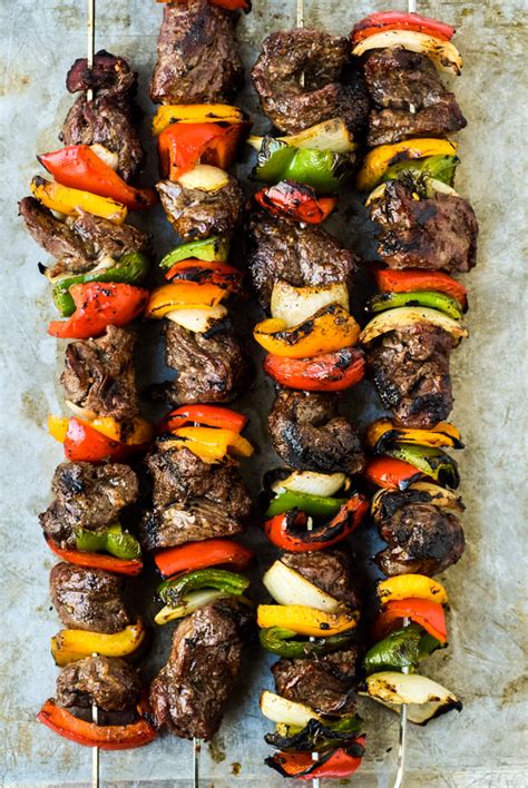 Grilled Steak Kabobs With Veggies Tastythin