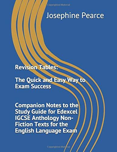 Revision Tables The Quick And Easy Way To Exam Success Companion