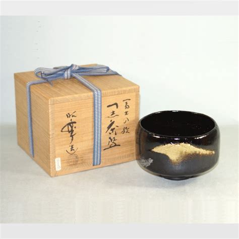 送料0円 富士の絵黒茶碗 佐々木松楽作268lbc 茶碗 invisbu gov co