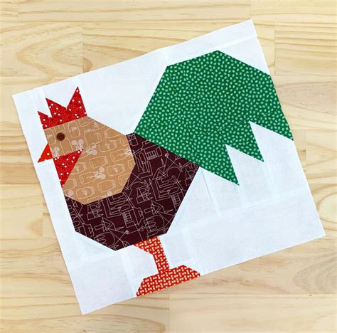 New Easter Quilt Patterns Rooster Quilt Block Free Table Runner