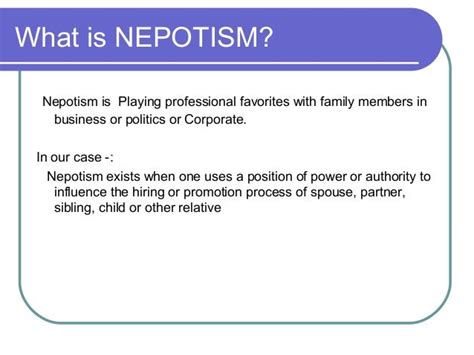 Nepotism