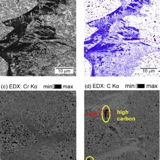 Ebsd Edx Maps Of The Wea A Iq Map B Non Martensite Martensite