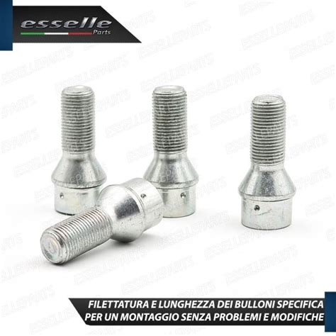 Kit 4 Bulloni In Acciaio Antifurto Cerchi In Lega Per Cooper F55 F56 F57