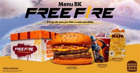 Free Fire é tema do novo combo do Burger King e traz recompensas no