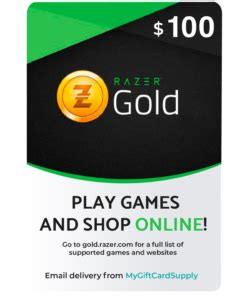 Buy Razer Gold Gift Cards - Digital Email Delivery - MyGiftCardSupply