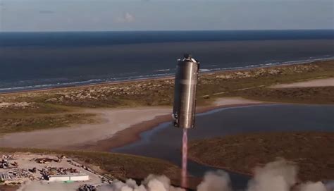 Protótipo De Nave Espacial Da Spacex Voa Algumas Dezenas De Metros Pela