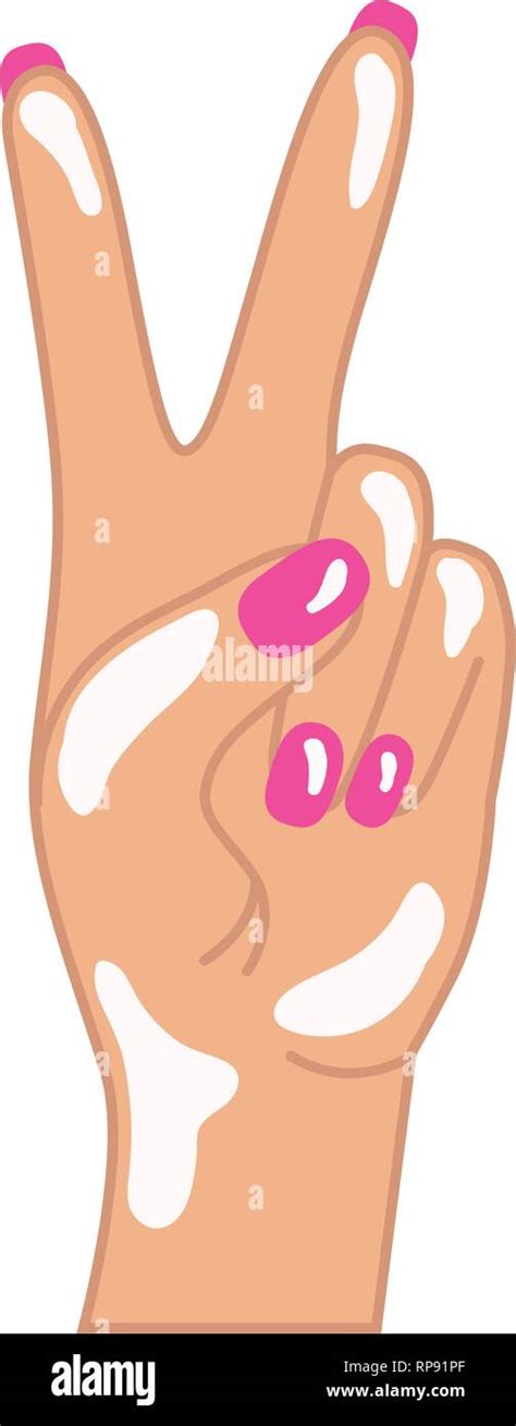 Hand With Peace Sign And Love Pop Art Stock Vector Image Art Alamy