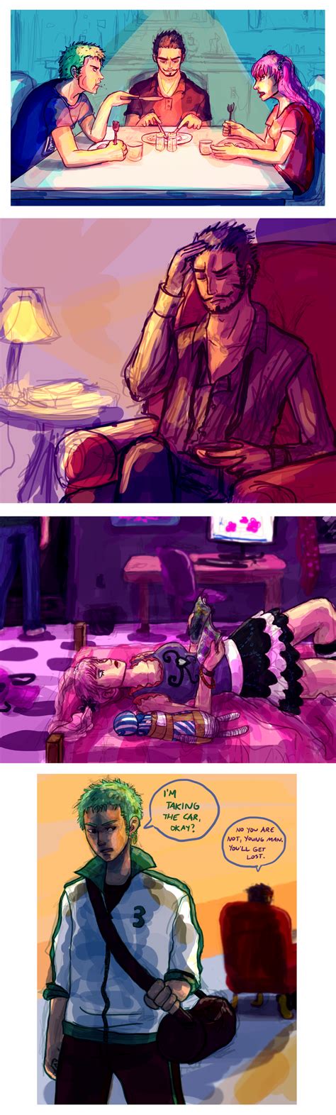 Mihawk Family AU by CodeNameZimbabwe on DeviantArt