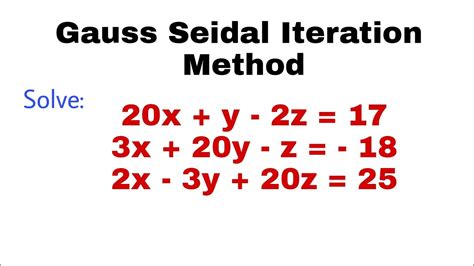 Gauss seidell method in python - dsaehomepage