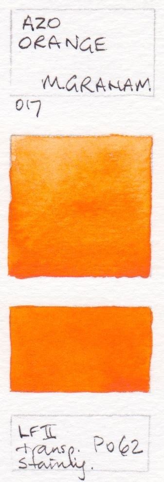 Orange Watercolour Swatches Jane Blundell Artist