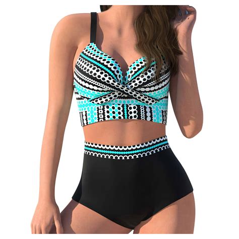 Aayomet Bikinis High Waisted Women S Halter Triangle Bikini Top Tie