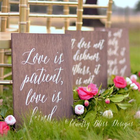 Love is Patient Aisle Signs Look Beautiful for Weddings