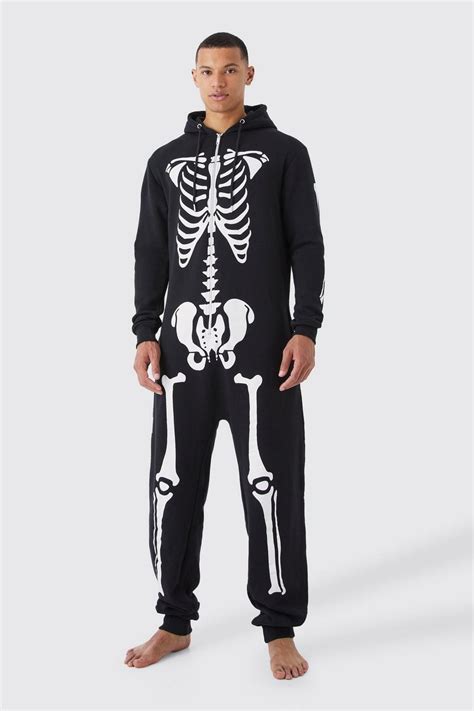 Tall Halloween Skeleton Onesie Boohoo Uk