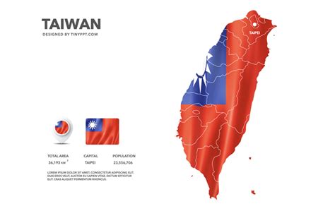 Taiwan Map Slide Powerpoint Tinyppt