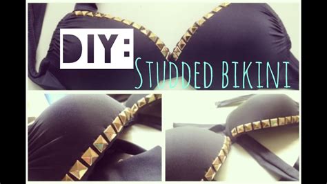 Summer Diy Studded Bikini Top Youtube