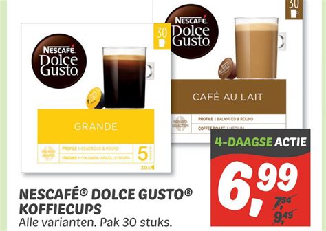 Nescafé dolce gusto koffiecups aanbieding bij Dekamarkt