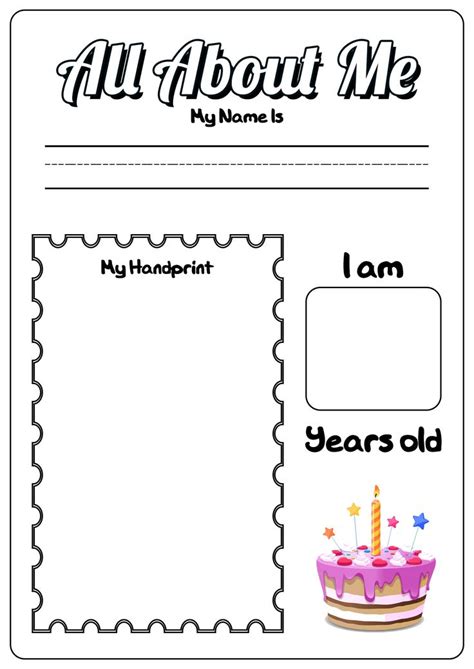 13 Who Am I Worksheets For First Day Of School All About Me Preschool