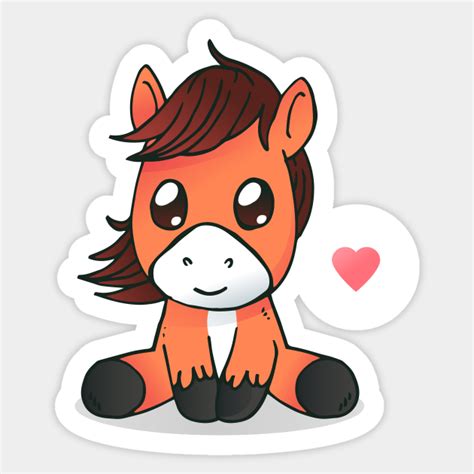 Cute Horse - Horse - Sticker | TeePublic