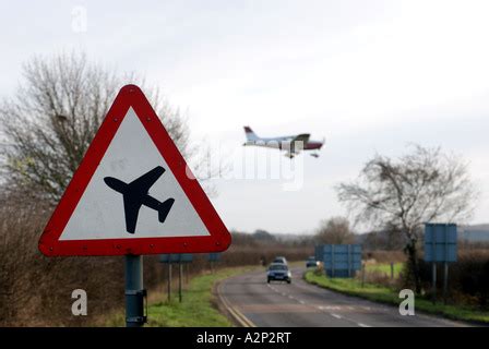 Low Flying Aircraft Sign Stock Photo Alamy